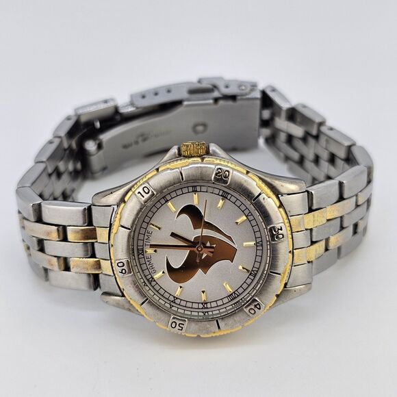 Houston Texans Women's Watch 32MM Gray Dial Two Tone Bands 7.25" New Battery - Picture 4 of 13